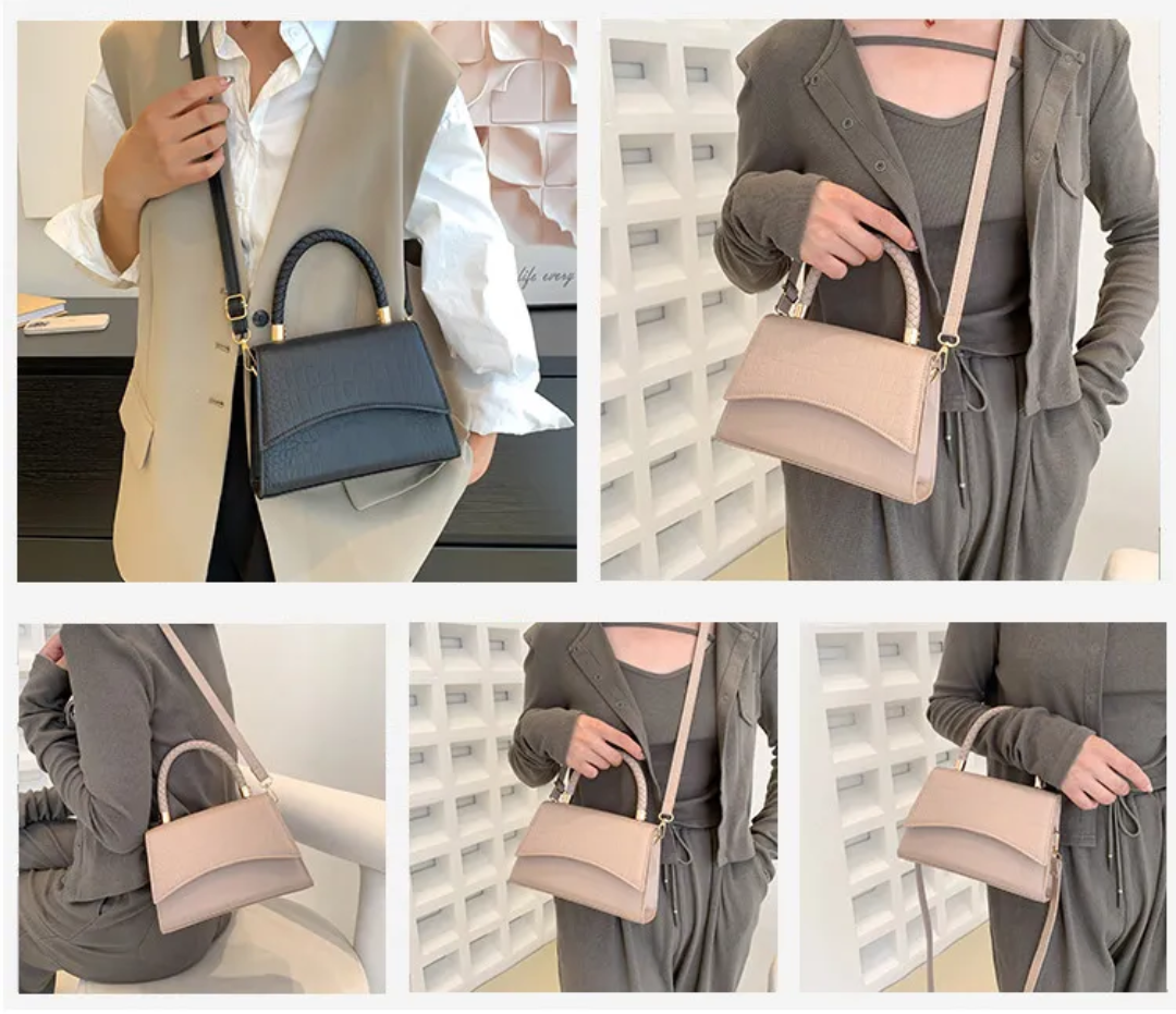 Sac Andrea PU cuir femme – Bandoulière réglable & poignée élégante