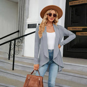 Gilet femme Aurora – Cardigan léger à coupe ouverte pour superpositions d’automne