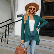 Gilet femme Aurora – Cardigan léger à coupe ouverte pour superpositions d’automne