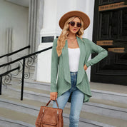 Gilet femme Aurora – Cardigan léger à coupe ouverte pour superpositions d’automne