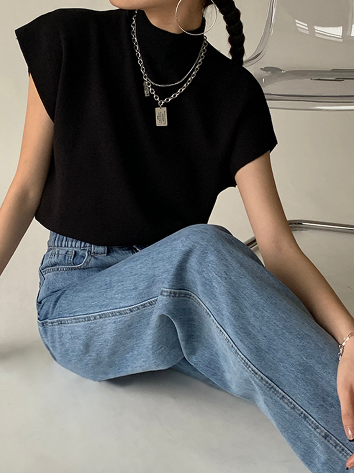 Top sans manches col montant – Base minimaliste tout saisons