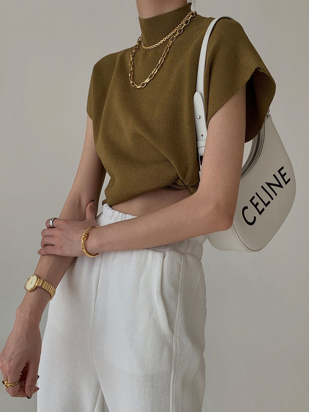 Top sans manches col montant – Base minimaliste tout saisons