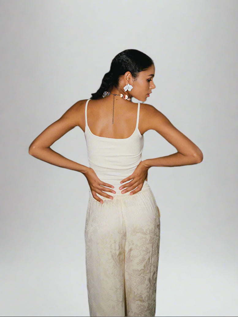 Débardeur femme à fines bretelles – top côtelé basique et polyvalent