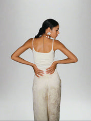 Débardeur femme à fines bretelles – top côtelé basique et polyvalent