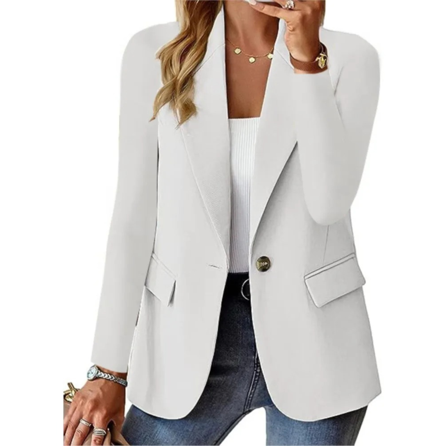 Trisha | Blazer Femme Élégant – Coupe Cintrée, Confort & Style Polyvalent