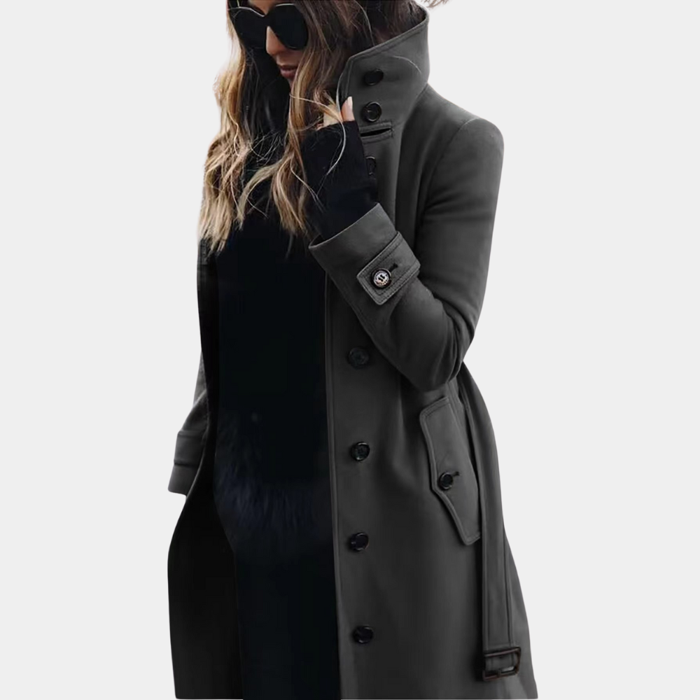 LuxeAllure trenchcoat femme | Élégant imperméable chaud et coupe-vent
