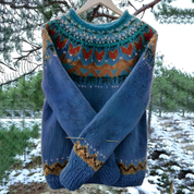 Pull femme en laine mélangée – Coupe ample & motif Fair Isle hivernal