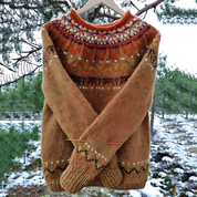 Pull femme en laine mélangée – Coupe ample & motif Fair Isle hivernal