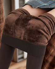 Legging femme thermique à taille haute – doublure polaire chaude hiver