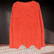 Pull asymétrique femme maille côtelée détails œillets – Style casual chic