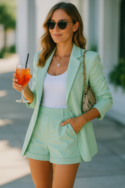 Ensemble Anny femme – blazer d’été & short taille haute élégant