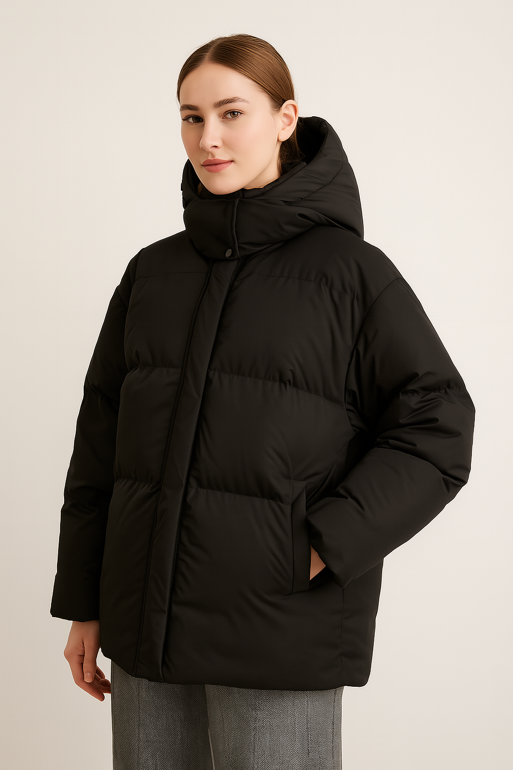 ISA | Manteau d’hiver femme – Matelassé avec capuche & design intemporel