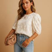 Elvira | Haut Fleuri Élégant pour Femme – Coupe Flatteuse & Intemporelle