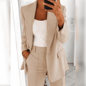 Tailleur femme élégant — ensemble blazer + pantalon chic & confortable