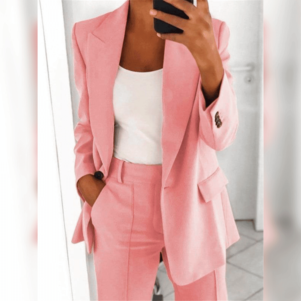 Tailleur femme élégant — ensemble blazer + pantalon chic & confortable