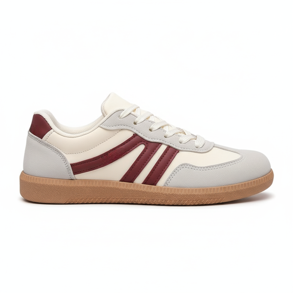 Sneakers rétro Eliano unisexe – low-top à semelle gum