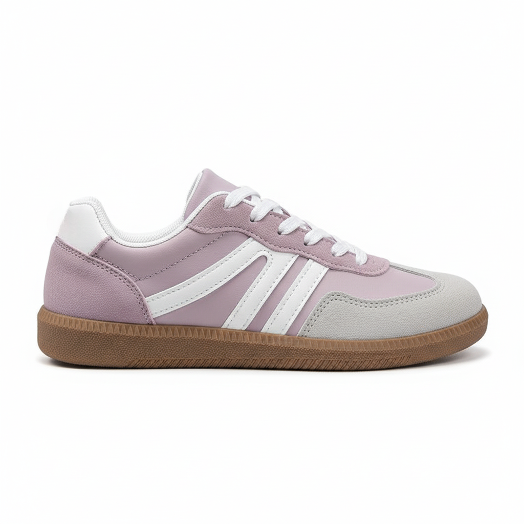 Sneakers rétro Eliano unisexe – low-top à semelle gum