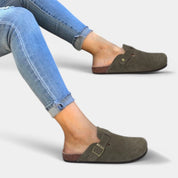 Clogs Gleame unisex — sandales en cuir premium à boucle mode