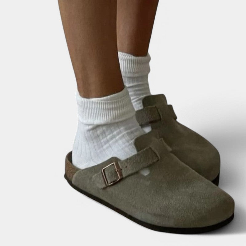 Clogs Gleame unisex — sandales en cuir premium à boucle mode