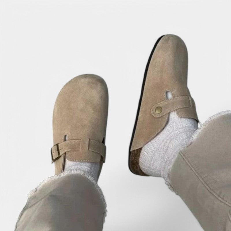 Clogs Gleame unisex — sandales en cuir premium à boucle mode