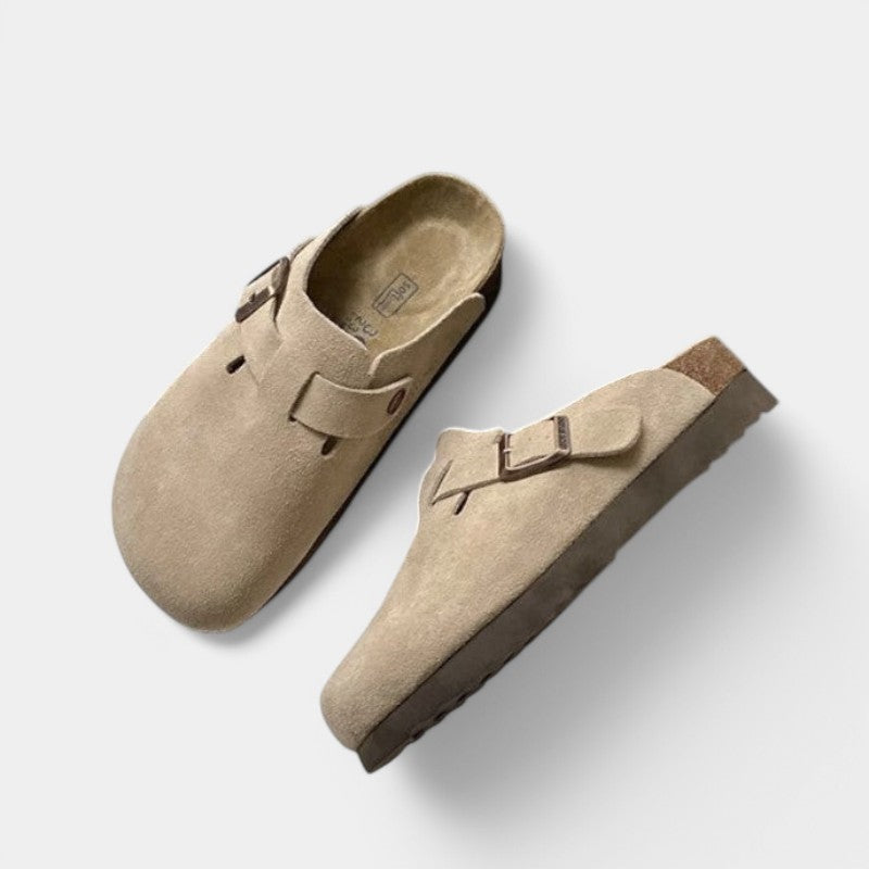 Clogs Gleame unisex — sandales en cuir premium à boucle mode