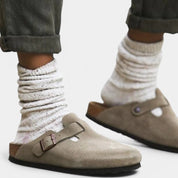 Clogs Gleame unisex — sandales en cuir premium à boucle mode