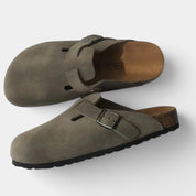 Clogs Gleame unisex — sandales en cuir premium à boucle mode
