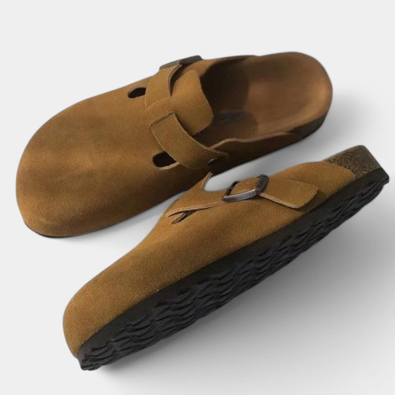 Clogs Gleame unisex — sandales en cuir premium à boucle mode