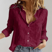 Chemisier coton “Gleame” femme — blouse basique stylée multi-couleurs