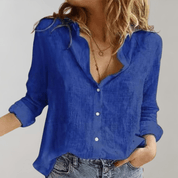 Chemisier coton “Gleame” femme — blouse basique stylée multi-couleurs