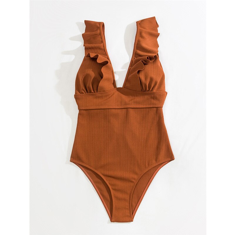 Maillot de bain femme Boho Vardi Dante – Une-pièce sexy avec col V et dos noué