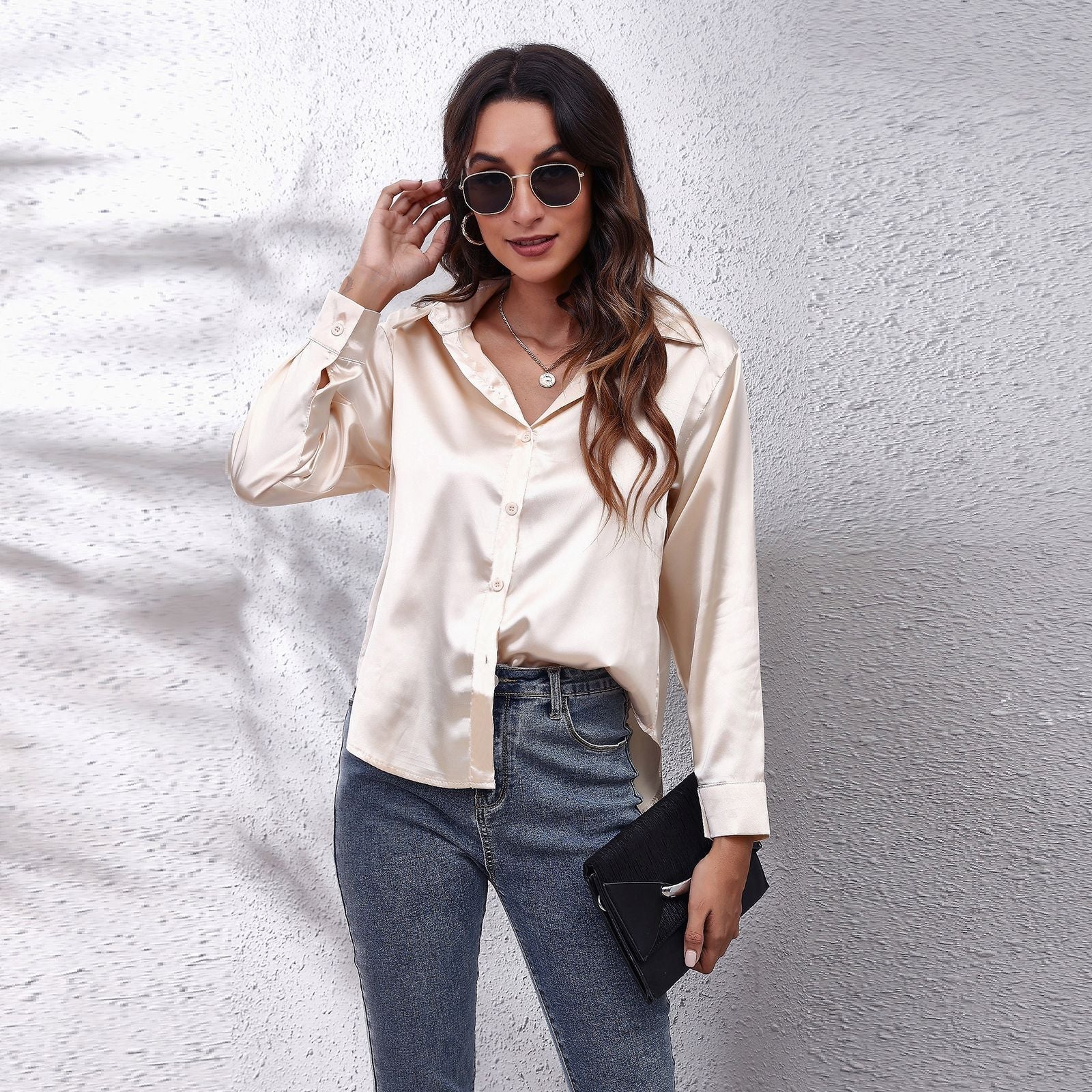 Blouse femme Shila en satin – Légère, élégante et chic d’été | Vardi Dante