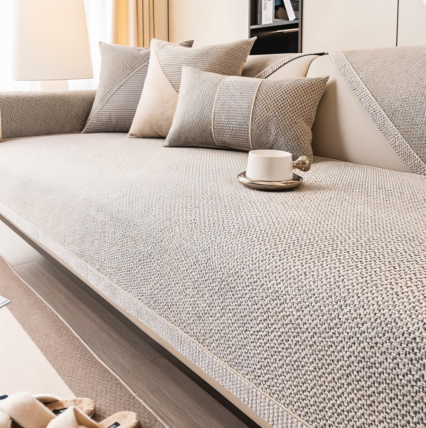 Housse de canapé anti-rayures résistante – MynaMode, style & maintien parfait