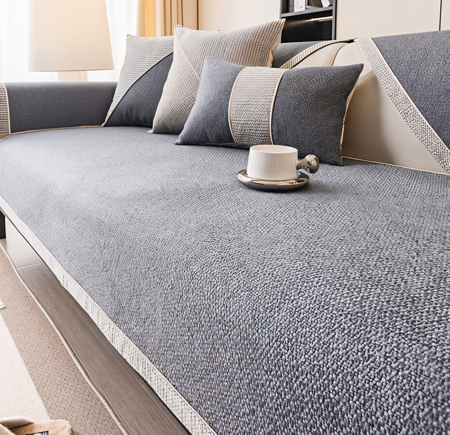 Housse de canapé anti-rayures résistante – MynaMode, style & maintien parfait