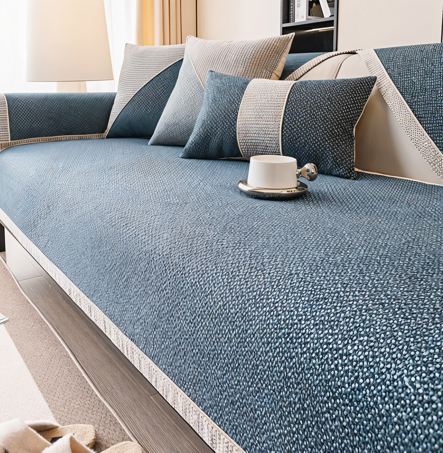 Housse de canapé anti-rayures résistante – MynaMode, style & maintien parfait