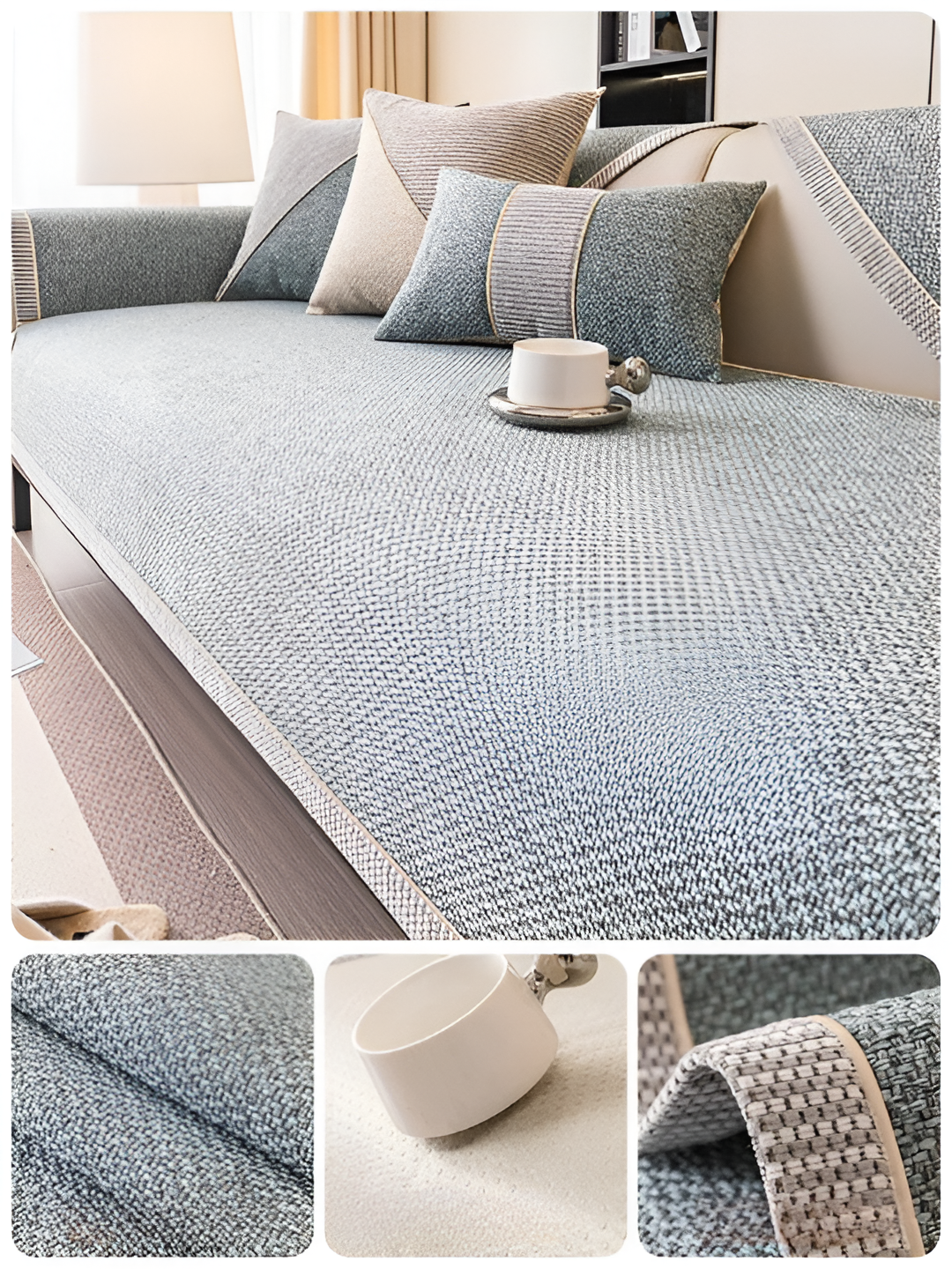 Housse de canapé anti-rayures résistante – MynaMode, style & maintien parfait