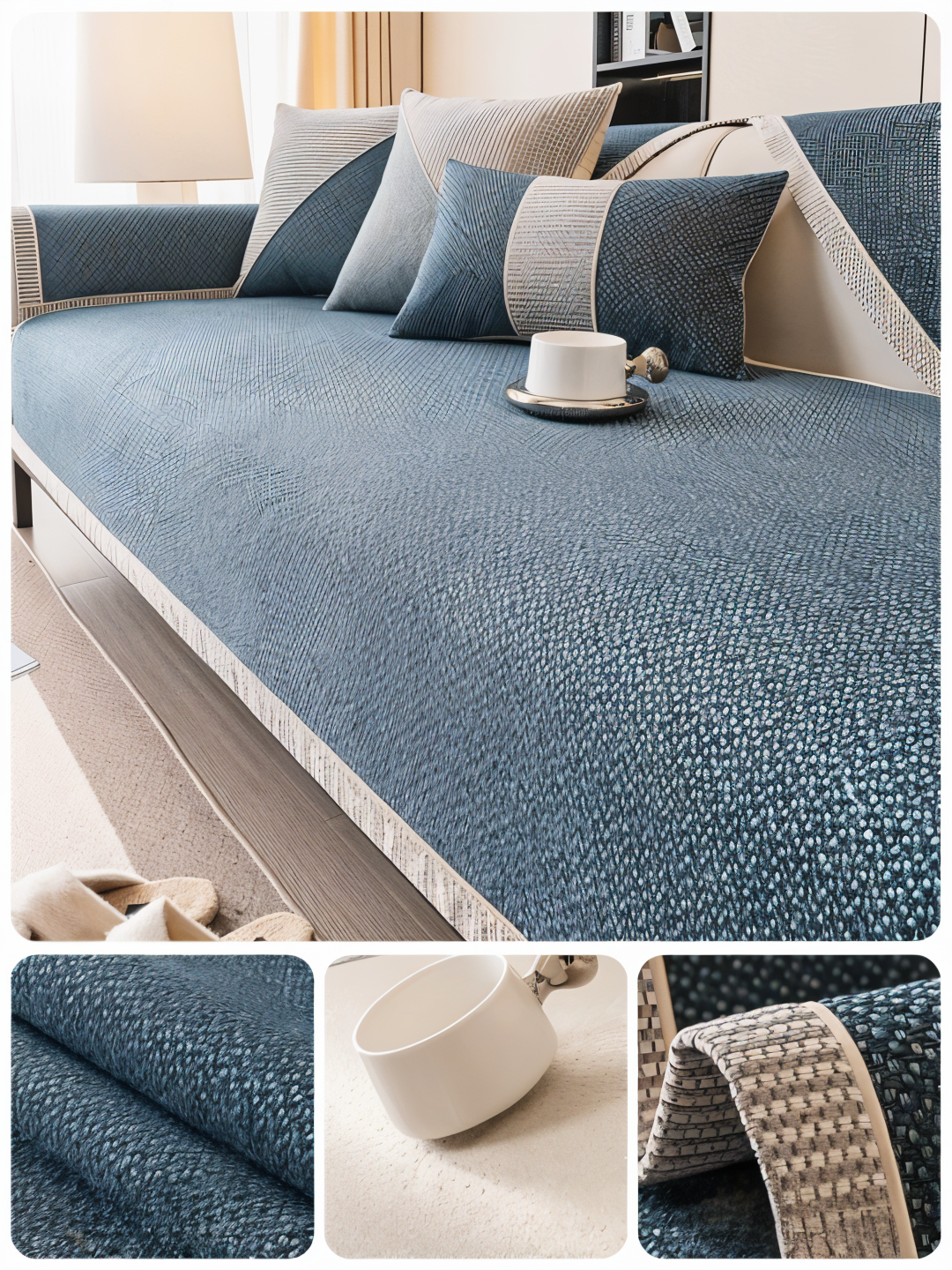 Housse de canapé anti-rayures résistante – MynaMode, style & maintien parfait