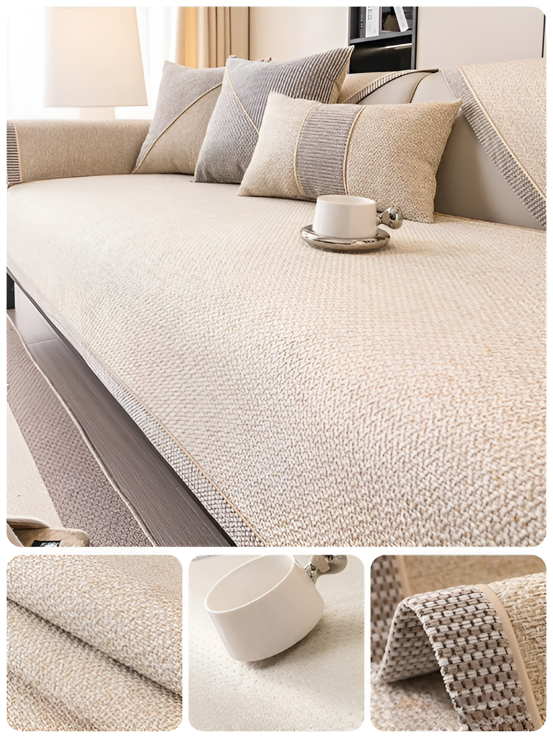 Housse de canapé anti-rayures résistante – MynaMode, style & maintien parfait