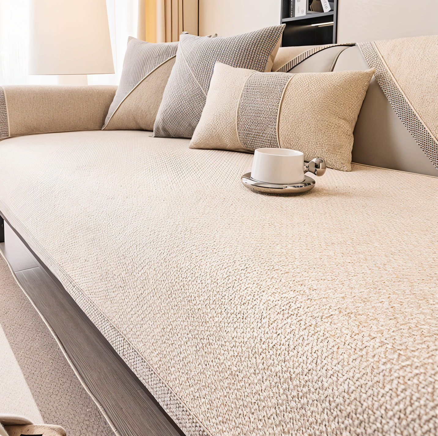 Housse de canapé anti-rayures résistante – MynaMode, style & maintien parfait