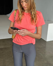 T-shirt coton Sydney manches courtes — basic avec twist scrunch