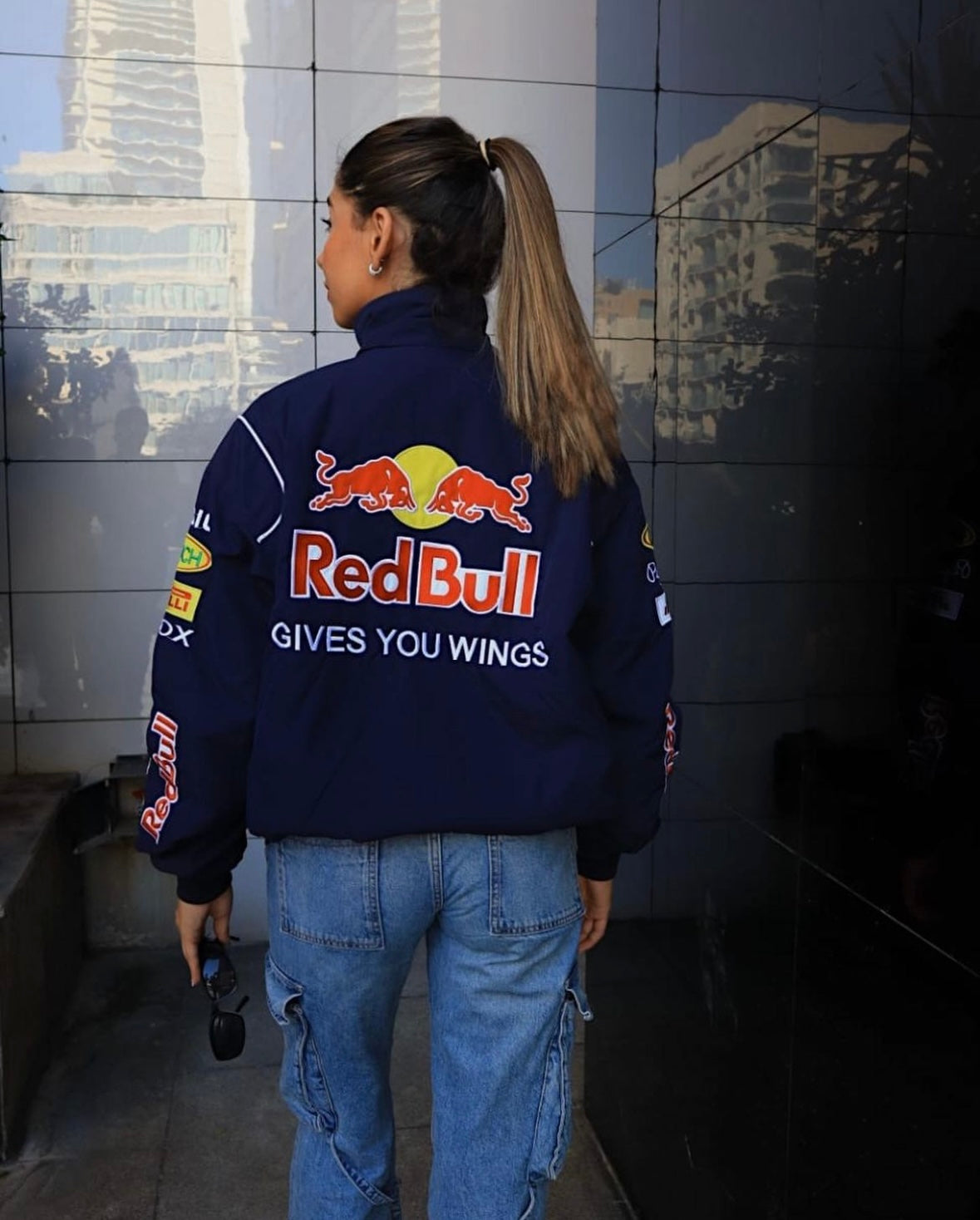 veste Red Bull Racing Lia — blouson oversize unisexe streetwear inspiré F1