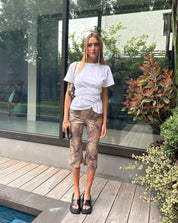 T-shirt coton Sydney manches courtes — basic avec twist scrunch