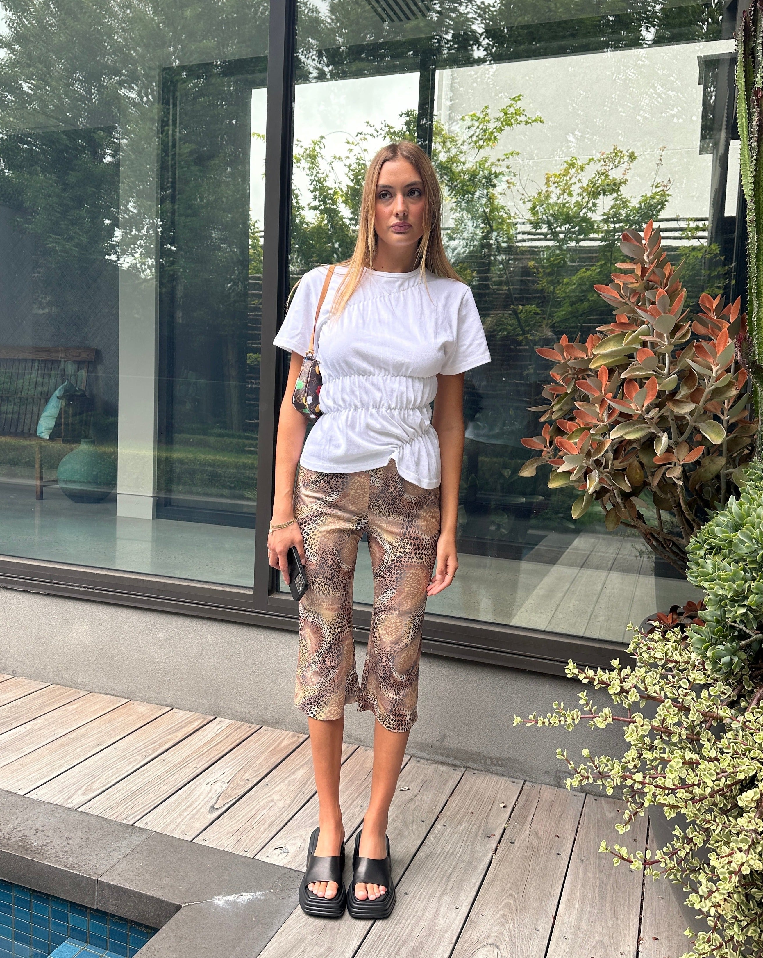 T-shirt coton Sydney manches courtes — basic avec twist scrunch