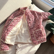 Veste matelassée femme à fleurs – Léger quilt oversize motif lys
