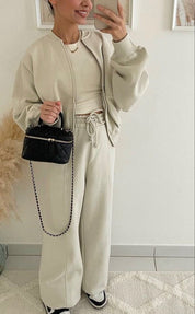 Ensemble de survêtement femme Quintana – set confortable en coton mélangé pour automne & hiver