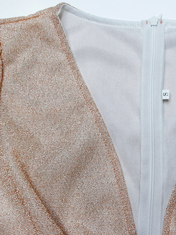 Robe de soirée satinée femme – Longue robe de gala élégante & scintillante