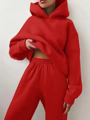 Ensemble femme hoodie + jogging — survêtement chaud & stylé pour loungewear