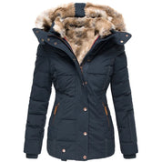 Veste d’hiver Vivianne femme – manteau élégant à col amovible