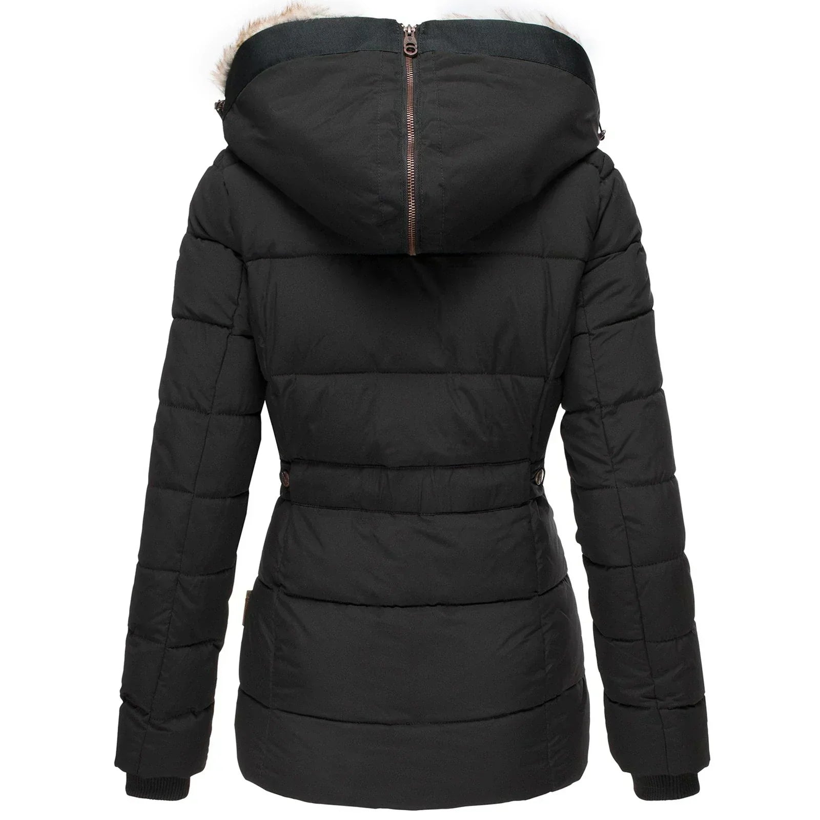 Veste d’hiver Vivianne femme – manteau élégant à col amovible