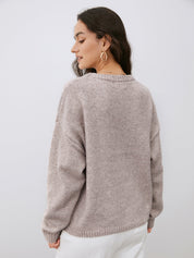 Pull femme Cralo – pull chaud en laine mélangée à coupe confortable & design intemporel